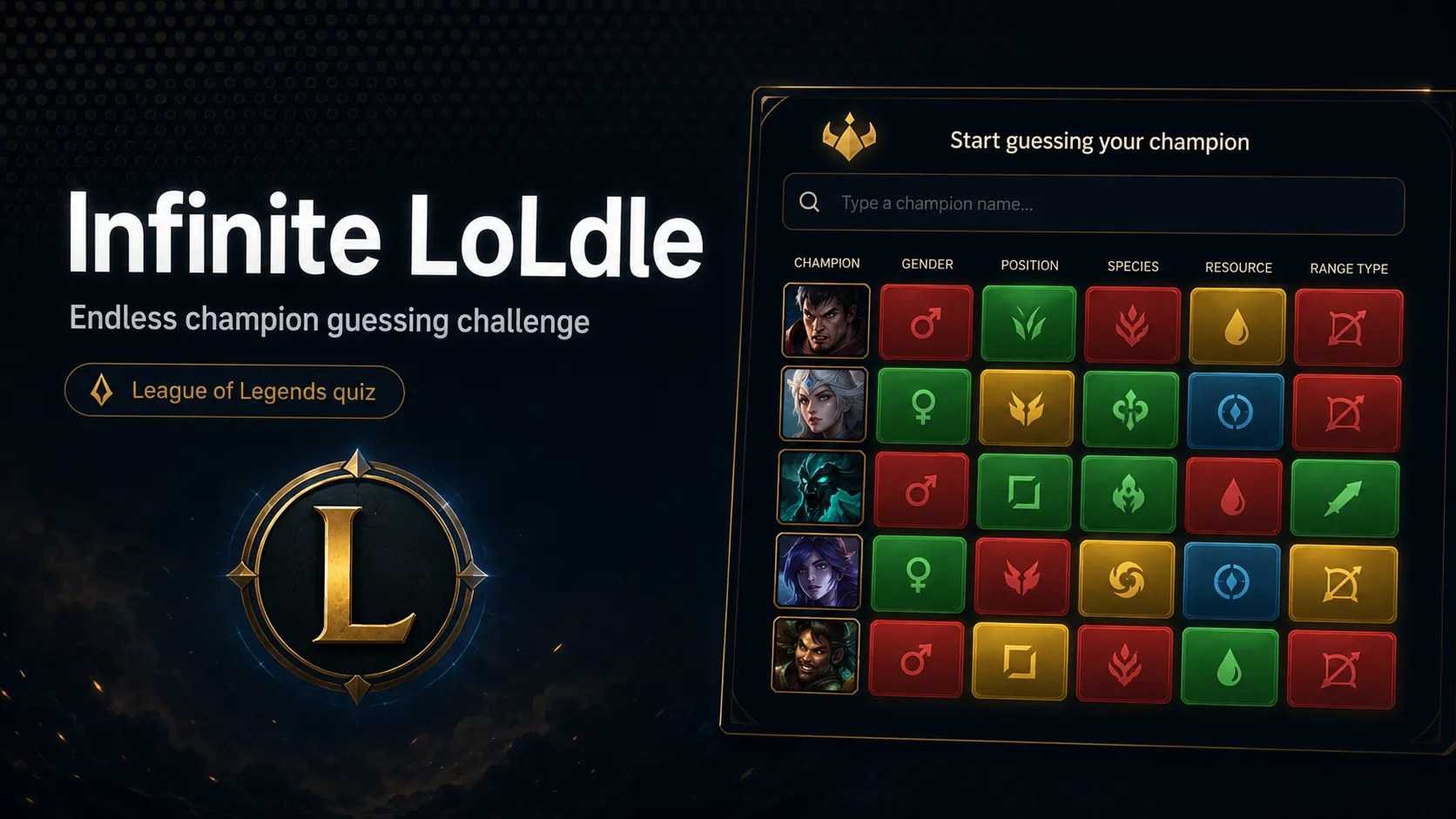 Infinite LoLdle