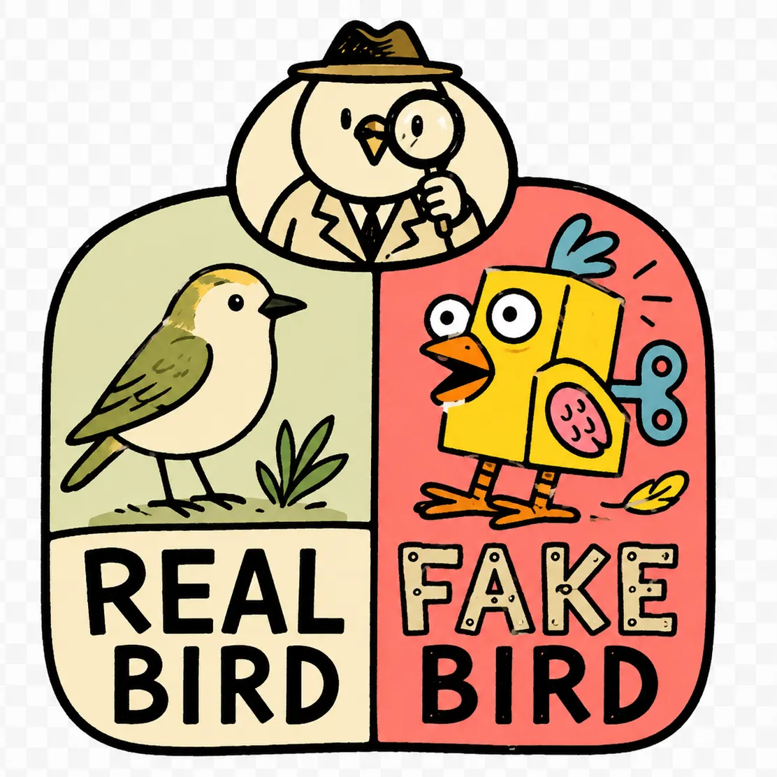 Real Bird Fake Bird logo