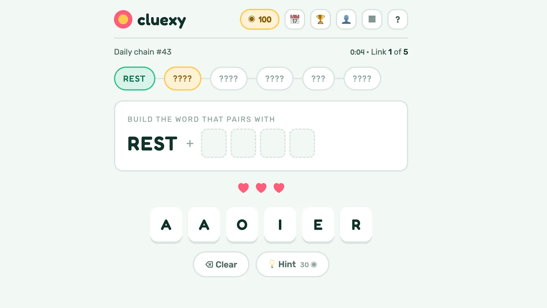 Cluexy - Daily Word Pair Game