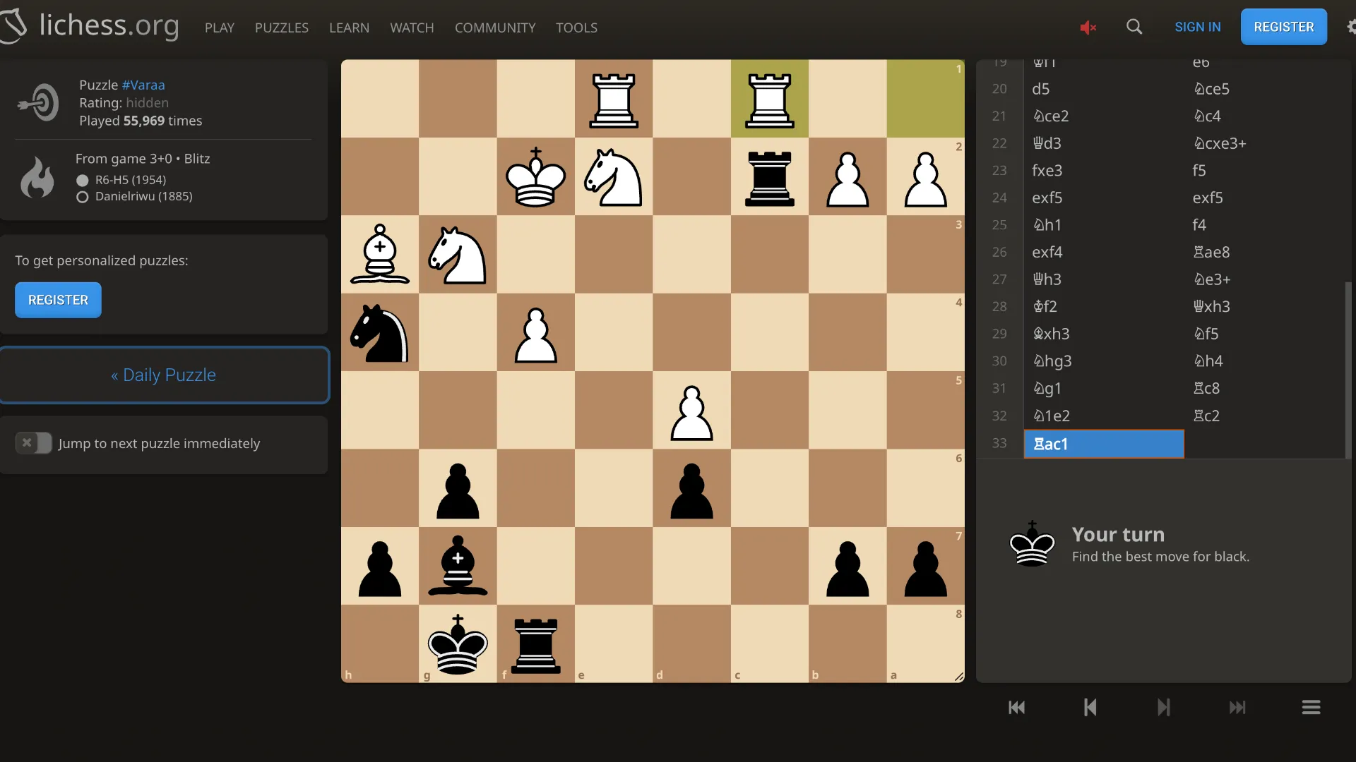 lichess Daily Puzzle