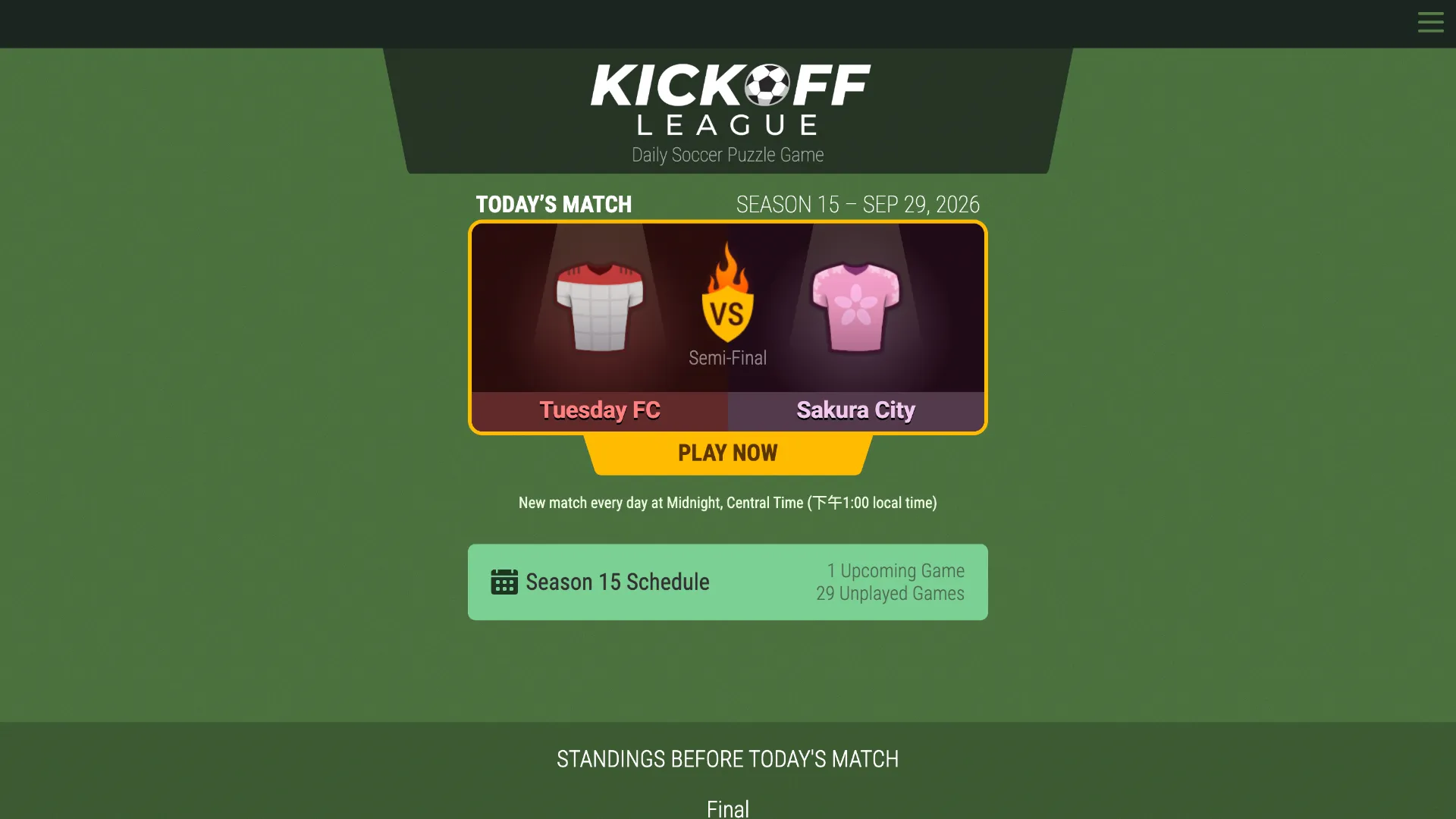 Kickoff League cover
