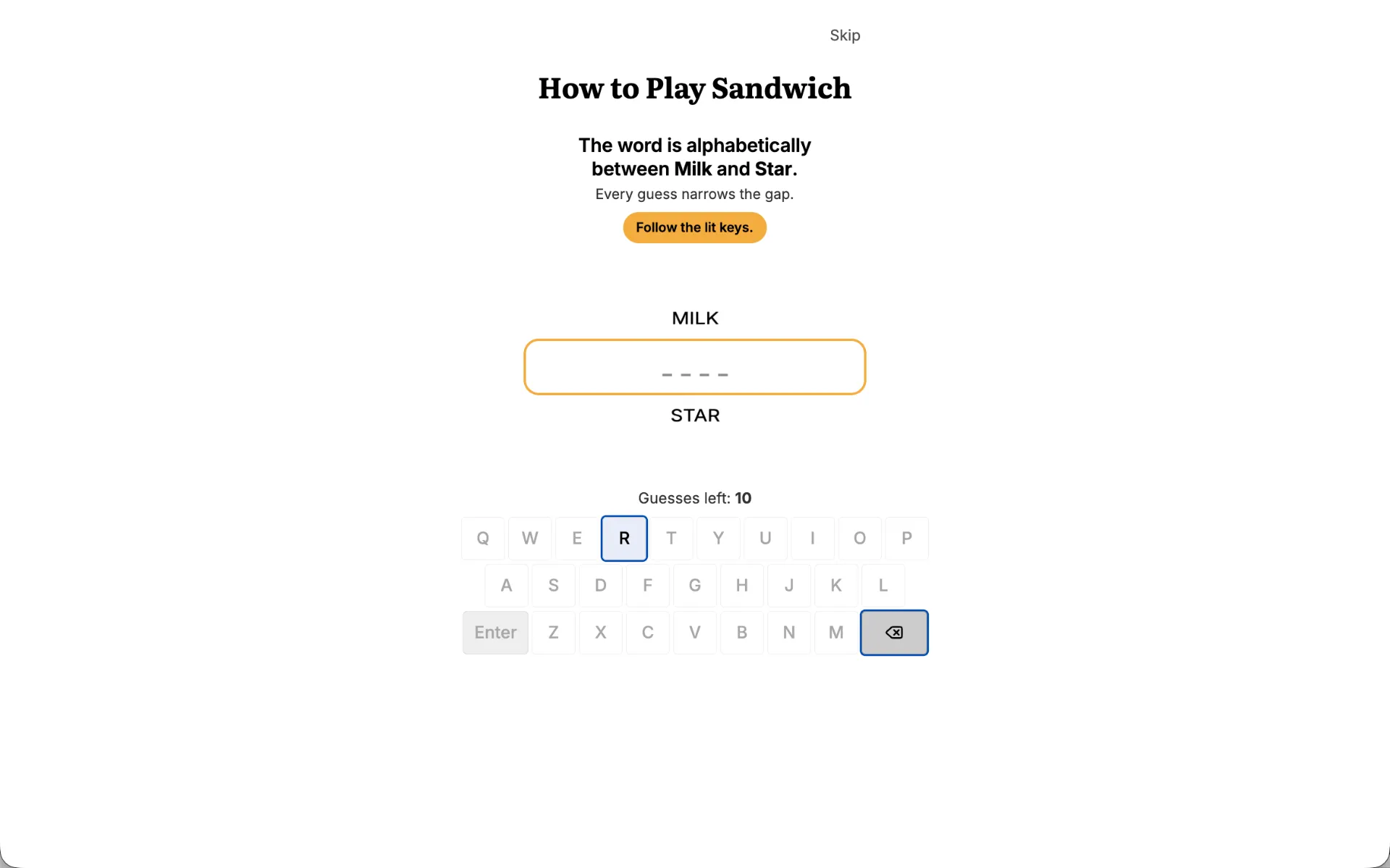 How to Play Sandwich