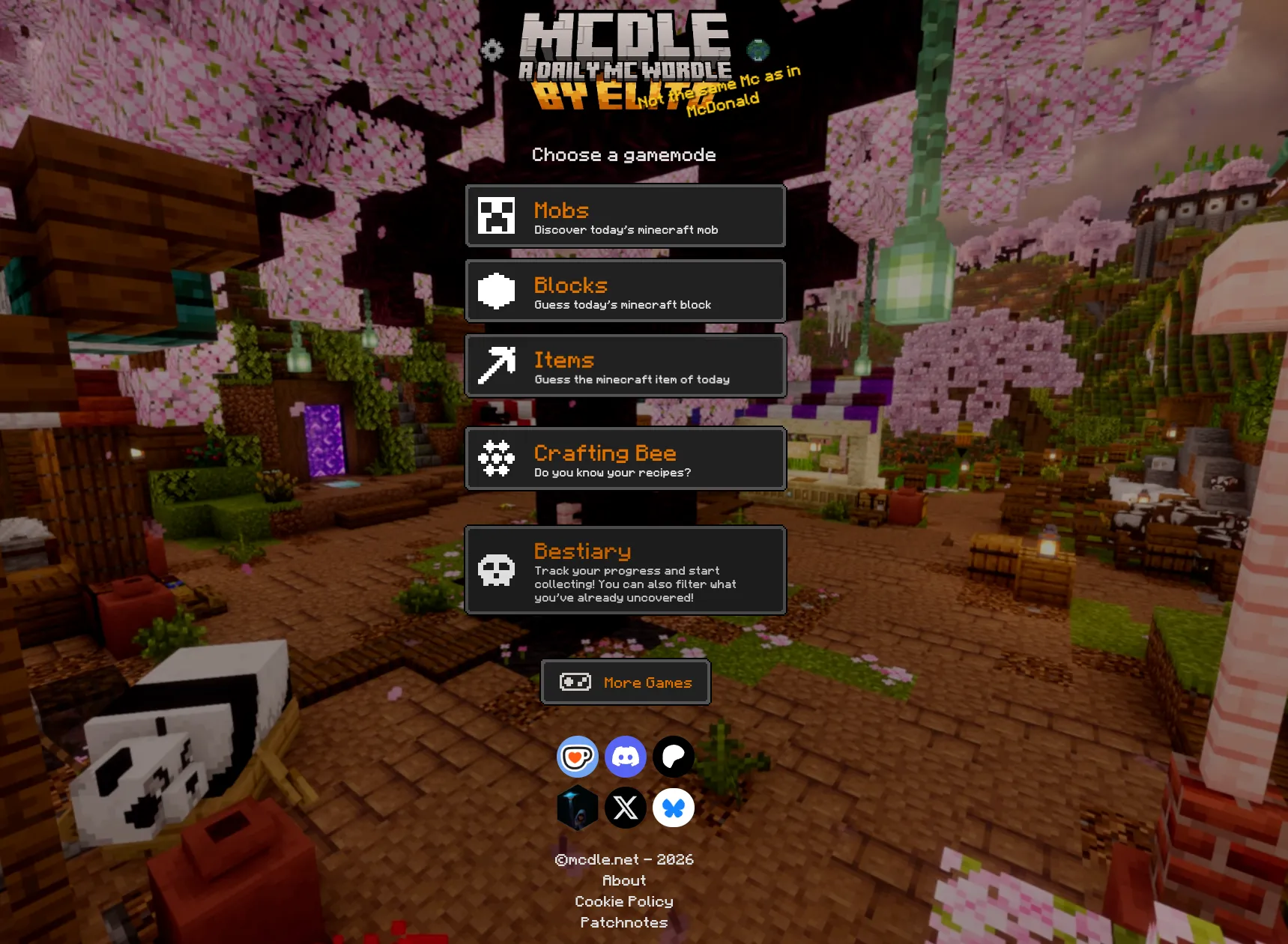 mcdle game screen shot