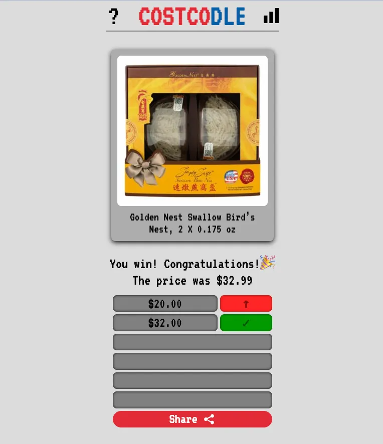 costcodle game