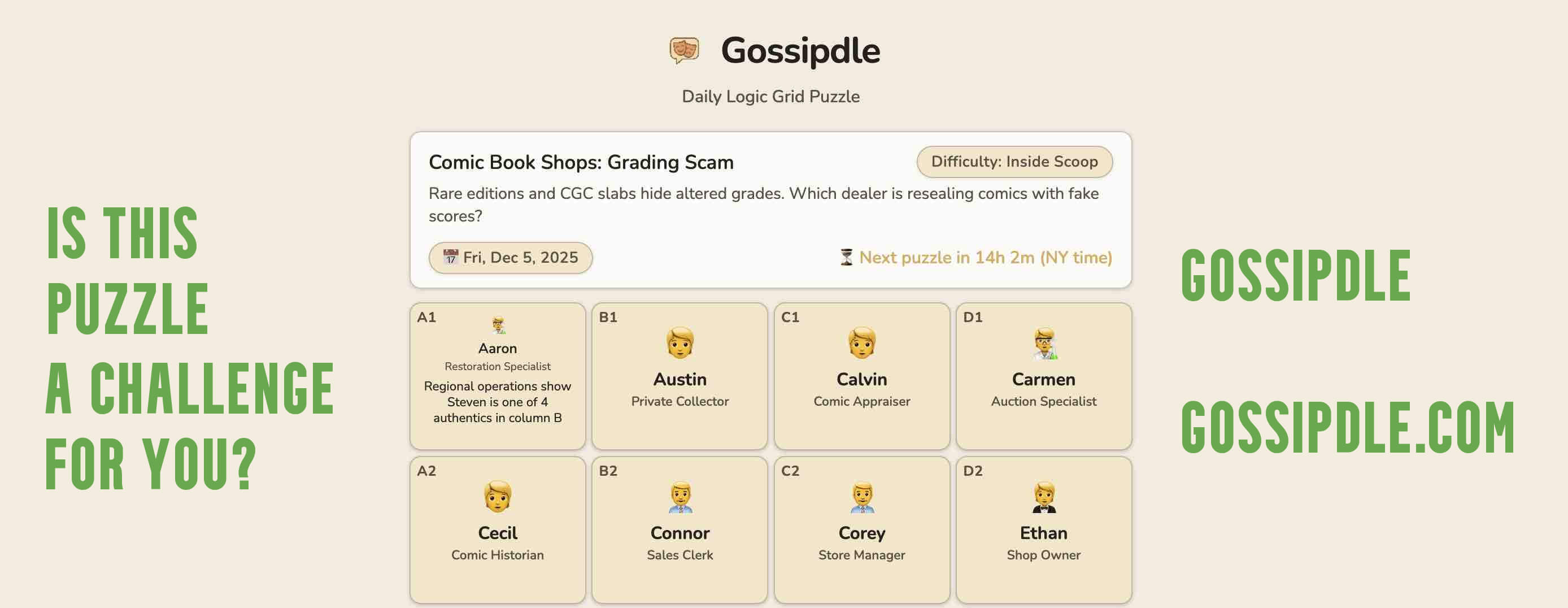Gossipdle game illustration