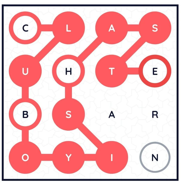 Wordcrawl board showing the game interface